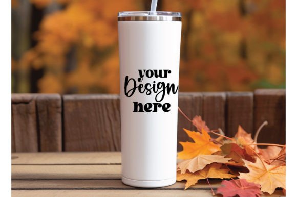 20 Oz Skinny Fall Tumbler Mockup 21 — Graphics for Bottles Amp