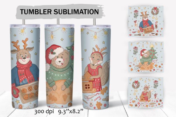 Christmas Bakery Tumbler Wraps: Graphics for Crafts