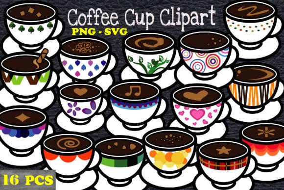Coffee Cup Clipart: Graphics for Crafts & Content Publishing