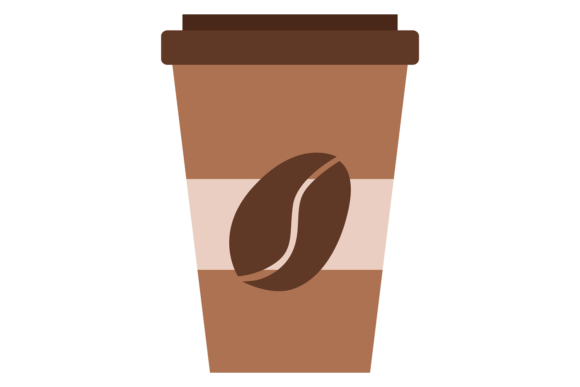 Coffee Cup Color Icon. Takeaway Drink Sy — Graphics & Illustrations