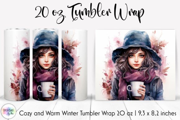 Cosy and Warm Winter Tumbler Design: Graphics & Tumbler Wraps