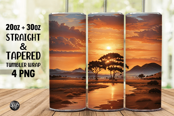 Sunsets, Sunrises Landscape Tumbler Wraps Graphics
