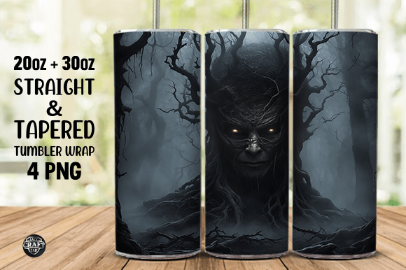 Tree with a Face Tumbler Wraps Graphics